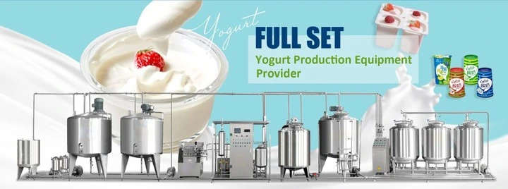Yogurt Complete Production Line: Pre-Heating, Homogenizer, Pasteurizer, Pre-Cooling, Fermentation Tank, Filling Auxiliary Equipment