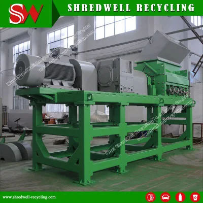 Impianto automatico di riciclaggio rottami/rifiuti/rifiuti pneumatici per la triturazione del pacciame in gomma